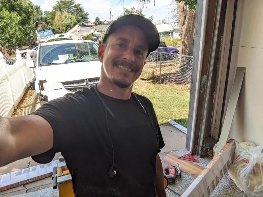 Zack Wais, owner of Zack of All Trades, on a job site in Denver